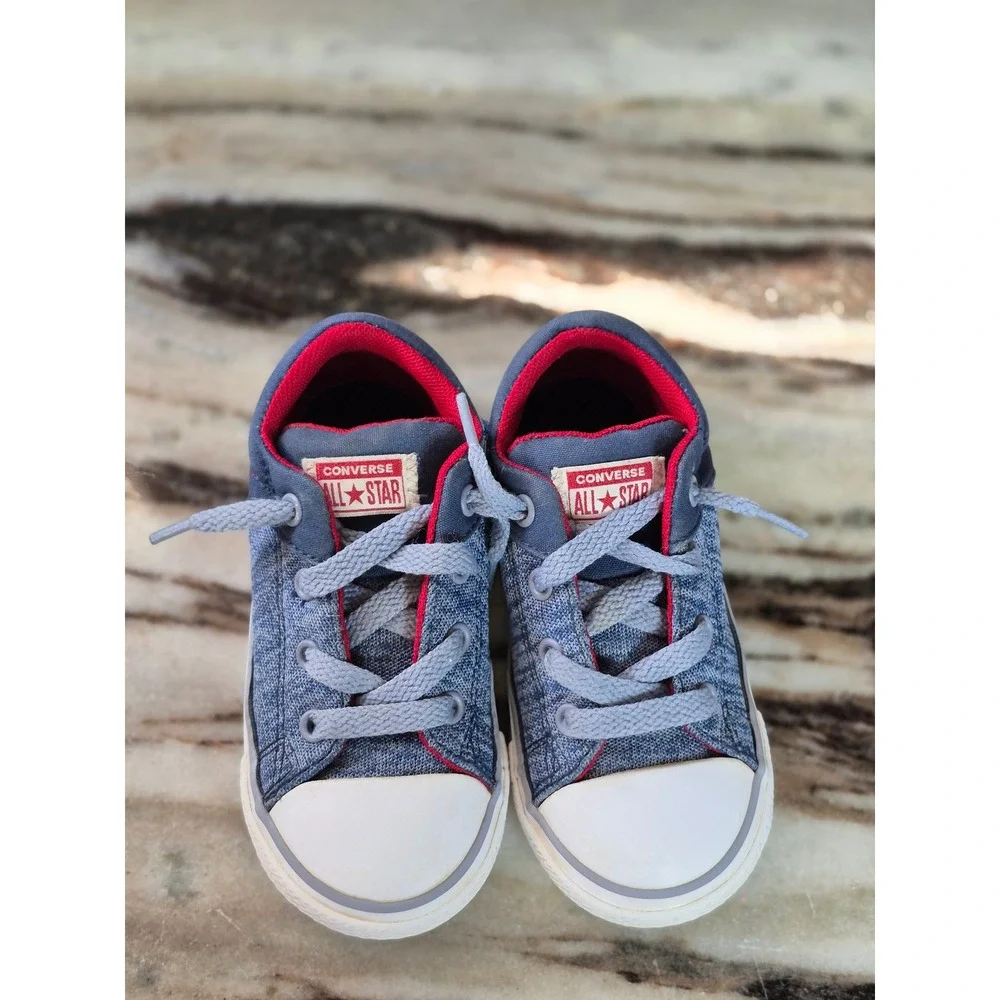 Converse All Star Chuck Taylor Street Slip Blue Red Infant Sneakers 8 Americana